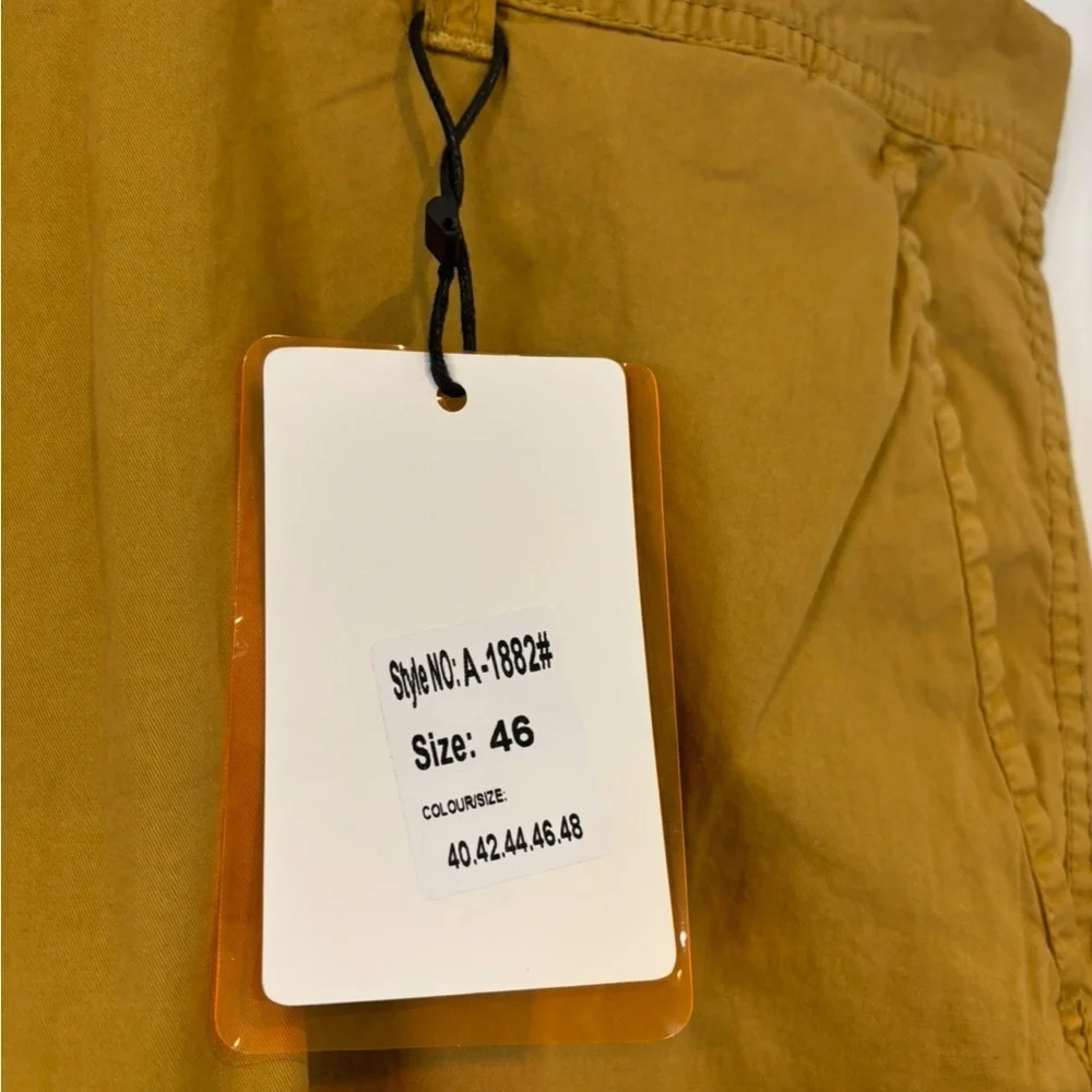 NWT QXL 100% Cotton Men's Tan Cargo Shorts